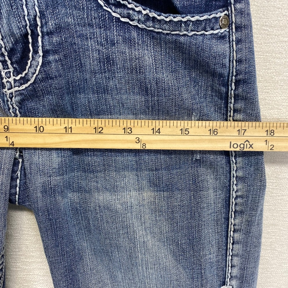 Cowgirl Tuff Co. Jeans Women's Low Rise 26x35 (27x33.75) Denim Boot Cut Stretch - Picture 14 of 16